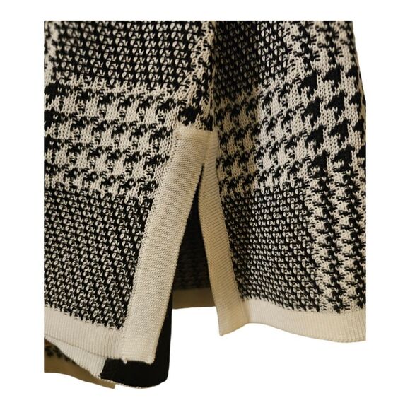 NWT MING WANG Black White Knit Houndstooth Plaid Jacket - Size Small - Picture 5 of 8